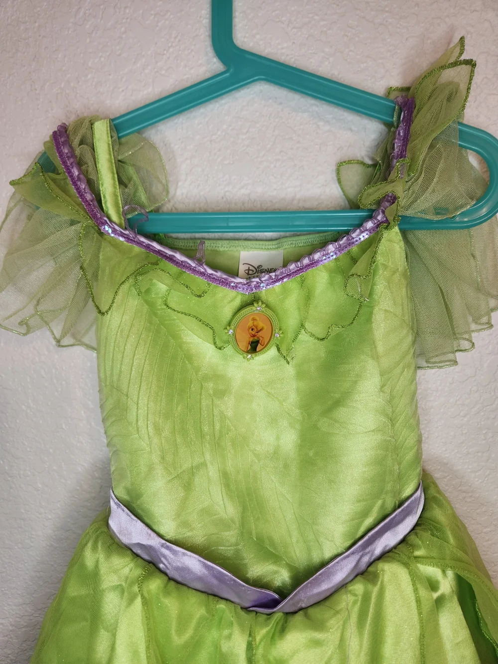 Disney Store Tinker Bell Costume Child Size Medium 5 6  Green And Purple - Picture 7 of 14